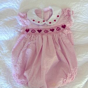 EUC - Little English Pink Valentine Bubble - 18M